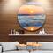 Designart - Beautiful Sunrise over the Horizon.' Beach Metal Circle Wall Art